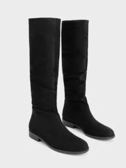 Textured Ruched Knee-High Boots -Charles & Keith 2023 L6 CK1 90380137 B8 3