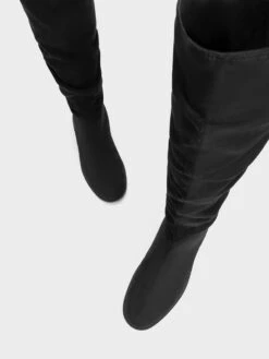 Textured Ruched Knee-High Boots -Charles & Keith 2023 L6 CK1 90380137 B8 8