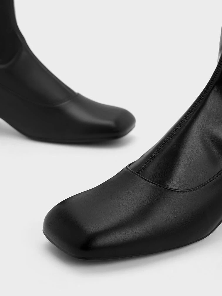 Trapeze Block Heel Ankle Boots 8 Trapeze Block Heel Ankle Boots - Image 6