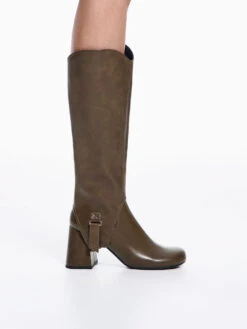 Gigi Block Heel Knee-High Boots -Charles & Keith 2023 L6 CK1 90580173 29 2