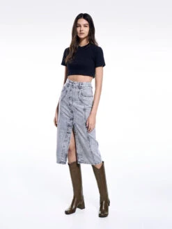 Gigi Block Heel Knee-High Boots -Charles & Keith 2023 L6 CK1 90580173 29 4