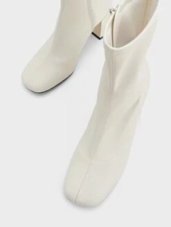 Metallic Trapeze Heel Ankle Boots -Charles & Keith 2023 L6 CK1 90580175 41 8