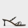 Square Crystal-Embellished Leather Heeled Mules -Charles & Keith 2023 L6 SL1 60280447 01 1