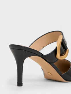 Gabine Patent Leather Mule Pumps -Charles & Keith 2023 L6 SL1 60920044 2 J5 5