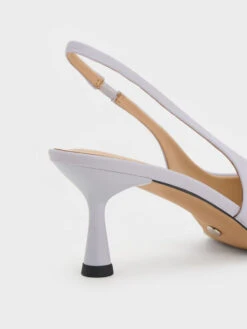 Bow Crystal-Embellished Leather Slingback Pumps -Charles & Keith 2023 L6 SL1 61720049 49 5