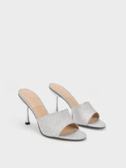 Demi Glittered Metallic Heel Mules -Charles & Keith 2023 L6 SL1 61900018 07 3