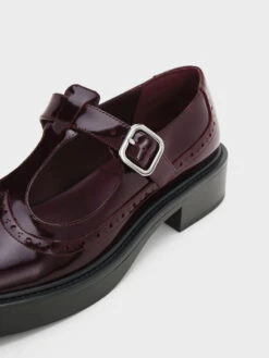Brogue Leather T-Bar Mary Janes -Charles & Keith 2023 L6 SL1 71790014 16 7
