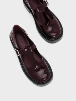 Brogue Leather T-Bar Mary Janes -Charles & Keith 2023 L6 SL1 71790014 16 8