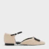 Rosalie Leather Furry D'Orsay Flats -Charles & Keith 2023 L6 SL1 71790017 05 1