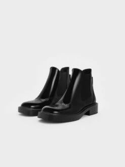 Brogue Leather Chelsea Boots -Charles & Keith 2023 L6 SL1 91900004 J6 3