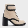 Rosalie Furry Leather Ankle Boots -Charles & Keith 2023 L6 SL1 91900005 05 1