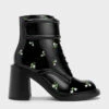 Rosalie Leather Floral Ankle Boots -Charles & Keith 2023 L6 SL1 91900005 24 1