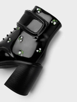 Rosalie Leather Floral Ankle Boots -Charles & Keith 2023 L6 SL1 91900005 24 5