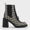 Gabine Houndstooth Block Heel Ankle Boots -Charles & Keith 2023 L6 SL1 91900006 24 1