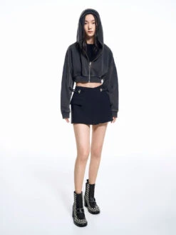 Gabine Houndstooth Block Heel Ankle Boots -Charles & Keith 2023 L6 SL1 91900006 24 2