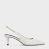 Braided-Chain Slingback Pumps -Charles & Keith 2023 L7 CK1 61720164 03 1