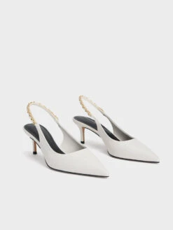 Braided-Chain Slingback Pumps -Charles & Keith 2023 L7 CK1 61720164 03 3