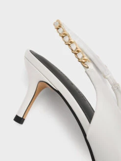 Braided-Chain Slingback Pumps -Charles & Keith 2023 L7 CK1 61720164 03 5