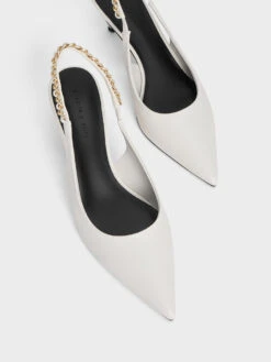 Braided-Chain Slingback Pumps -Charles & Keith 2023 L7 CK1 61720164 03 8