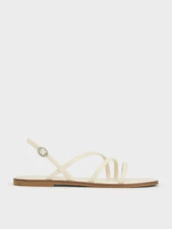 Asymmetric Triple-Strap Sandals
