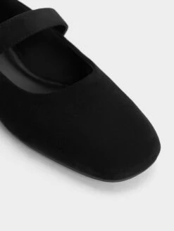 Textured Crystal-Embellished Buckle Mary Jane Flats -Charles & Keith 2023 L7 CK1 70580215 B8 7