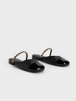 Patent Chain-Strap Mules 8 Patent Chain-Strap Mules -Charles & Keith 2023 L7 CK1 70900488 01 3