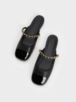 Patent Chain-Strap Mules 11 Patent Chain-Strap Mules -Charles & Keith 2023 L7 CK1 70900488 01 8