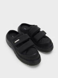 Nylon Padded Double-Strap Slip-On Sneakers 10 Nylon Padded Double-Strap Slip-On Sneakers -Charles & Keith 2023 L7 CK1 70900491 B8 3