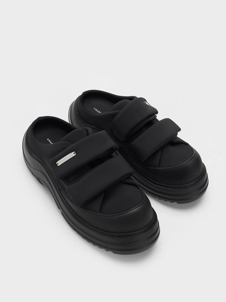 Nylon Padded Double-Strap Slip-On Sneakers 5 Nylon Padded Double-Strap Slip-On Sneakers - Image 3