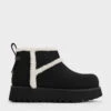 Textured Fur-Trim Flatform Ankle Boots -Charles & Keith 2023 L7 CK1 90280054 B8 1