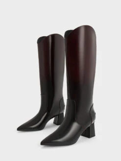 Lucinda Trapeze-Heel Knee-High Boots -Charles & Keith 2023 L7 CK1 90280057 08 3