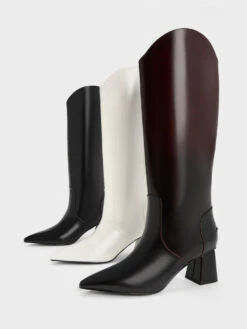Lucinda Trapeze-Heel Knee-High Boots -Charles & Keith 2023 L7 CK1 90280057 08 7