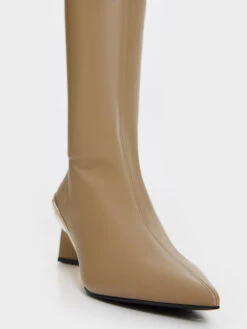 Devon Metallic Blade-Heel Knee-High Boots -Charles & Keith 2023 L7 CK1 90360384 14 7
