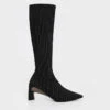 Devon Striped Metallic Blade-Heel Knee-High Boots -Charles & Keith 2023 L7 CK1 90360384 66 1