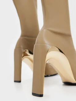 Devon Metallic Blade-Heel Ankle Boots -Charles & Keith 2023 L7 CK1 90360385 14 5