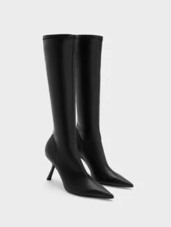 Slant-Heel Knee-High Boots -Charles & Keith 2023 L7 CK1 90360396 01 3