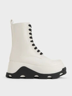 Triana Two-Tone Platform Ankle Boots