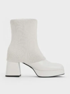 Evie Knitted-Sock Ankle Boots