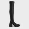 Devon Metallic-Accent Thigh-High Boots -Charles & Keith 2023 L7 CK1 90920131 01 1