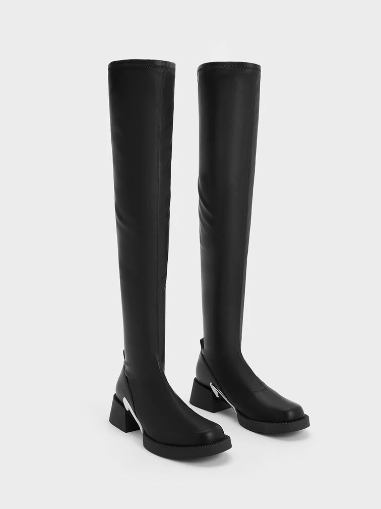 Devon Metallic-Accent Thigh-High Boots 4 Devon Metallic-Accent Thigh-High Boots - Image 2