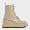 Lace-Up Platform Wedge Ankle Boots -Charles & Keith 2023 L7 CK1 90920132 14 1
