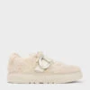 Gabine Leather Furry Sneakers -Charles & Keith 2023 L7 SL1 70900034 1 05 1