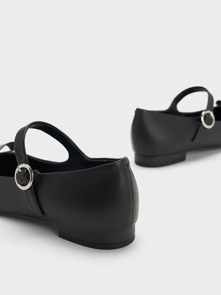 Bead-Embellished Leather Bow Mary Jane Flats 5 Bead-Embellished Leather Bow Mary Jane Flats - Image 3