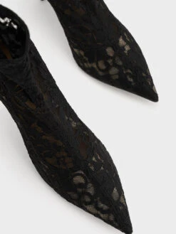 Lace & Mesh Ankle Boots -Charles & Keith 2023 L7 SL1 90280053 B8 8