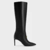 Gabine Leather Heeled Knee-High Boots 2 Gabine Leather Heeled Knee-High Boots -Charles & Keith 2023 L7 SL1 91900010 01 1