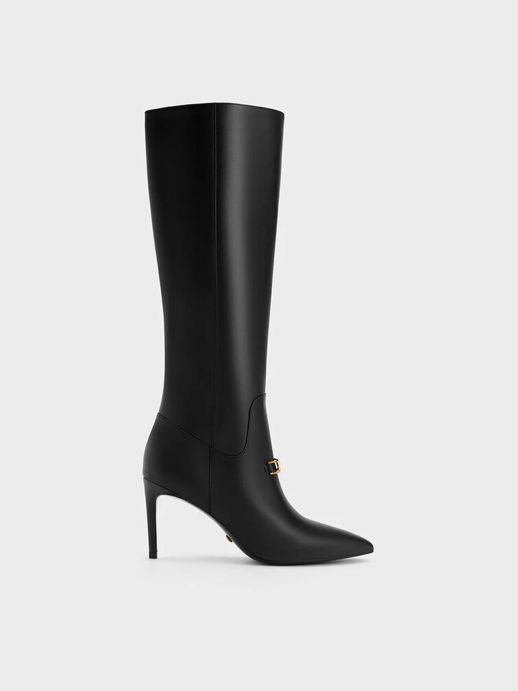 Gabine Leather Heeled Knee-High Boots 3 Gabine Leather Heeled Knee-High Boots