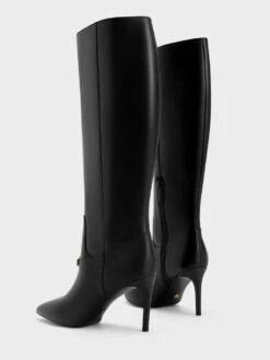 Gabine Leather Heeled Knee-High Boots 9 Gabine Leather Heeled Knee-High Boots -Charles & Keith 2023 L7 SL1 91900010 01 5