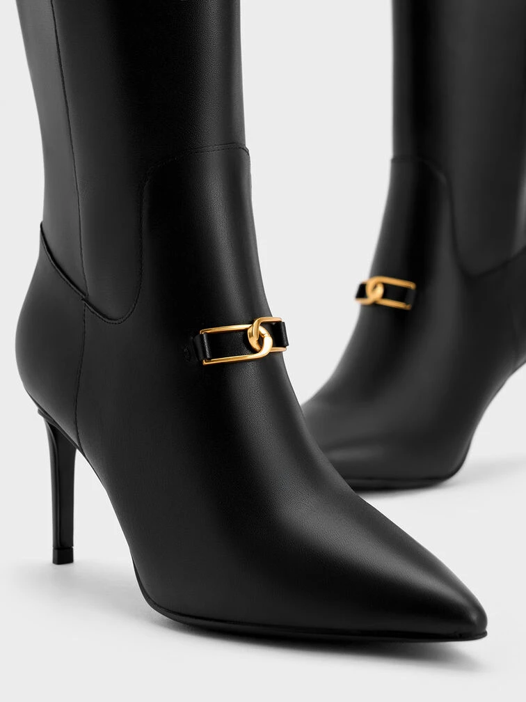 Gabine Leather Heeled Knee-High Boots 6 Gabine Leather Heeled Knee-High Boots - Image 4